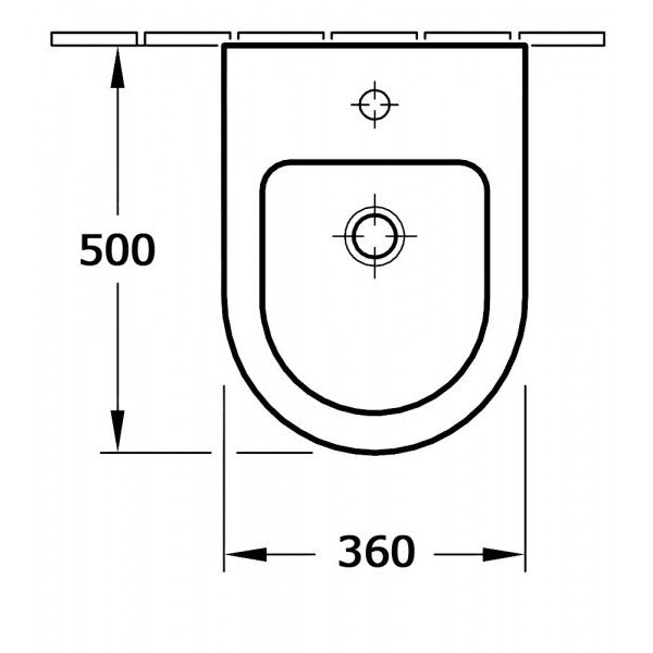 Hoogwaardig hangend bidet BH101 - Wit keramiek