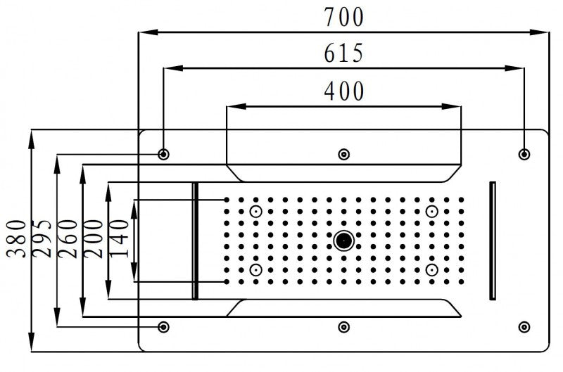 XXL inbouw douchekop DPG5030 