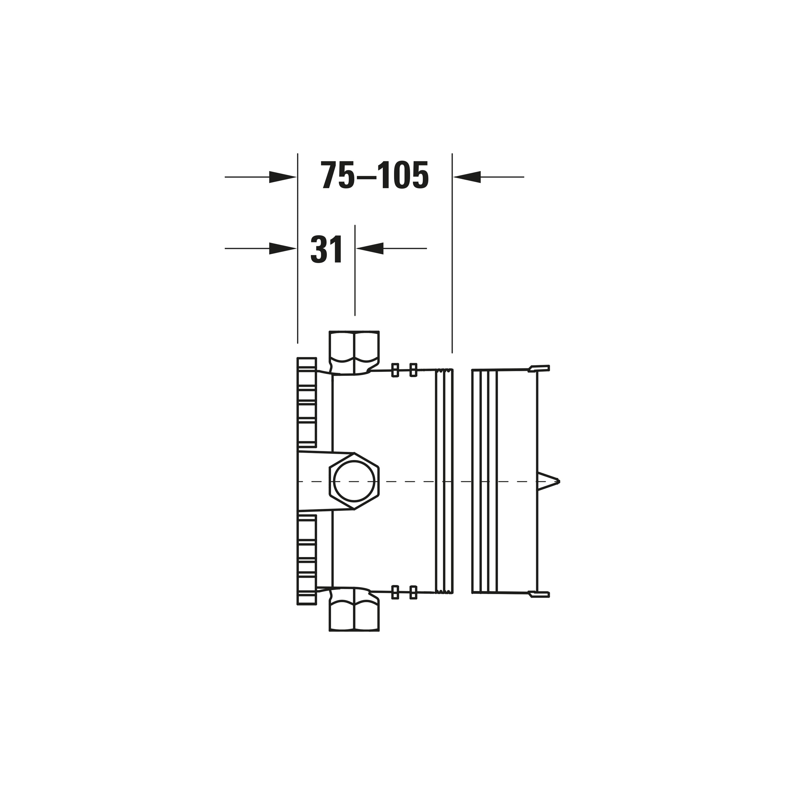 Duravit Tulum inbouw douchemengkraan