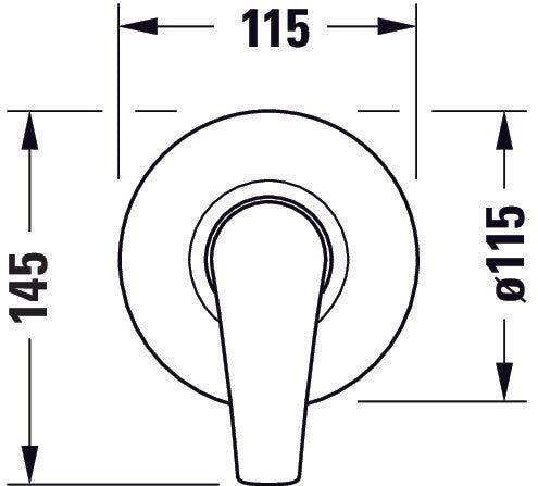 Duravit DuraVelez inbouw douchemengkraan met regendouche - incl. douchearm