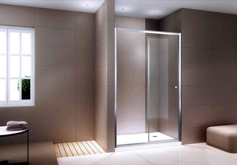 Douchewand schuifdeur voor nis douche NANO echt glas EX505 - helder glas - hoogte 195cm - breedte selecteerbaar