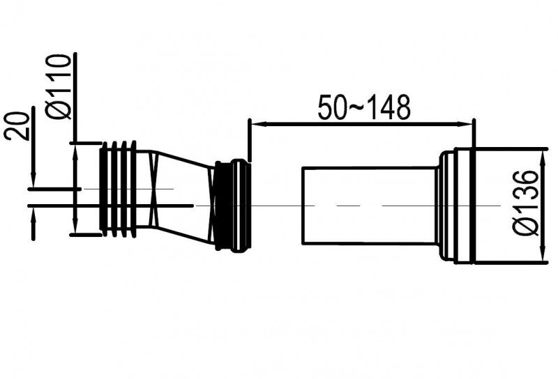 Sanitaire module 805 voor hangtoilet - wit