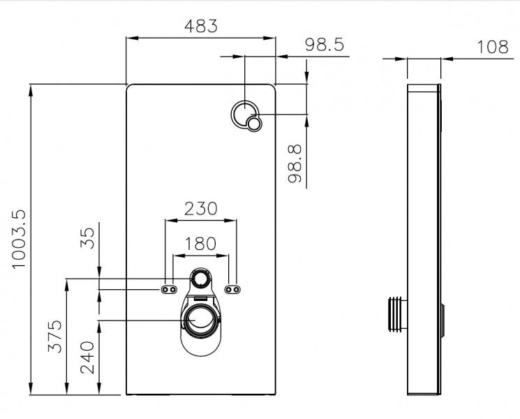 WC compleet pakket 45: WC B-8030R Zwart