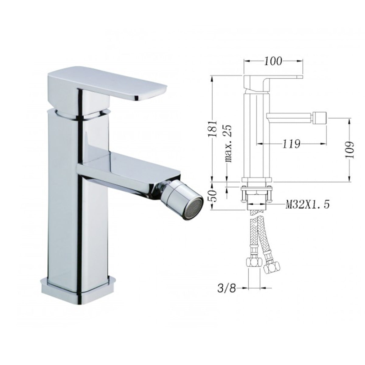 Hoogwaardig wandbidet CH2019V - Optionele accessoires