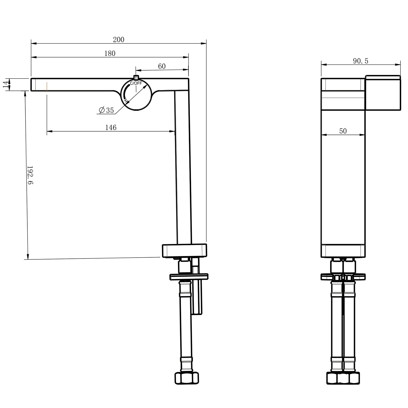 Design Wastafelkraan - Badkamerkraan NT3220C